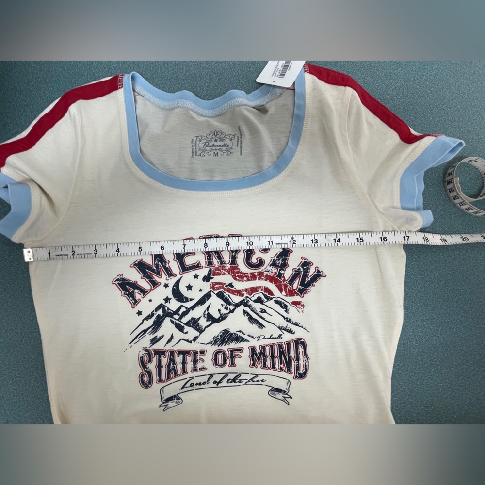 Panhandle “American State of Mind” Patriotic Tee Women’s Medium - Picture 7 of 7